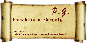 Paradeisser Gergely névjegykártya
